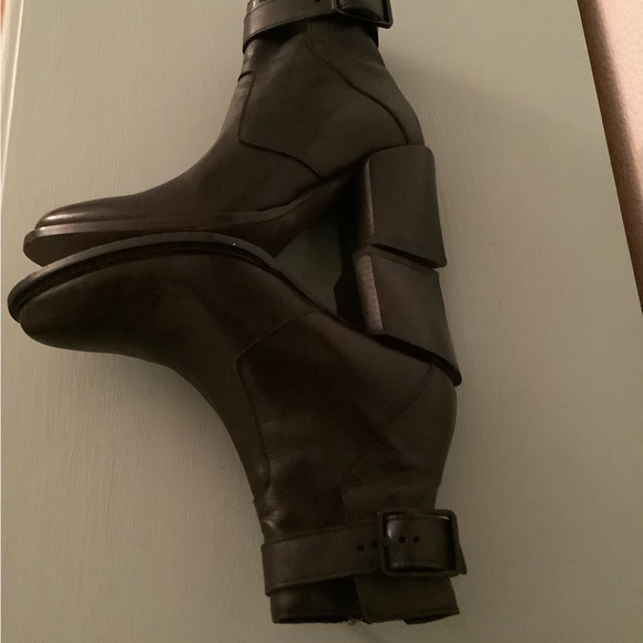 Helmut Lang Black Leather Ankle Size 37 1/2 Boots Made In Italy! - Picture 9 of 11